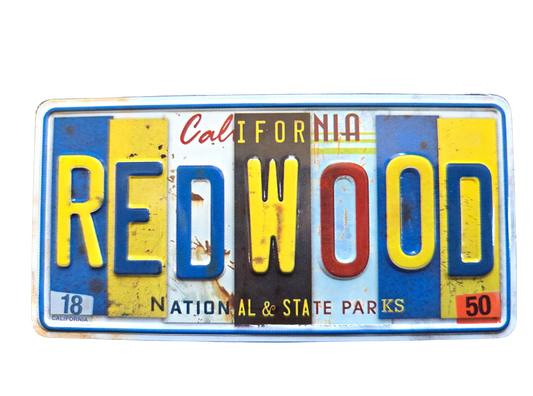 California Redwood National & State Parks Tin License Plate Magnet