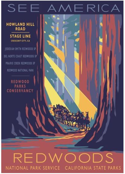 Ranger Doug See America Howland Hill WPA Poster