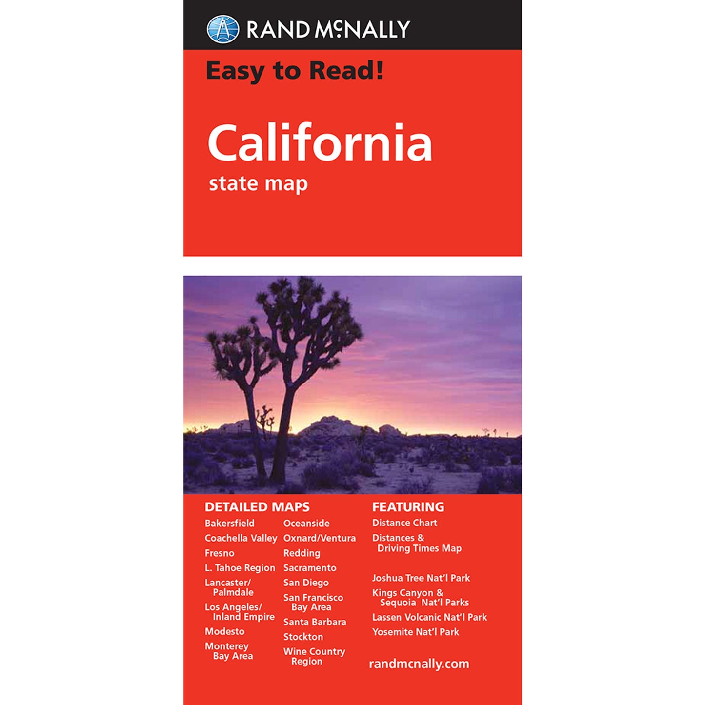 Rand McNally Easy To Read: California State Map