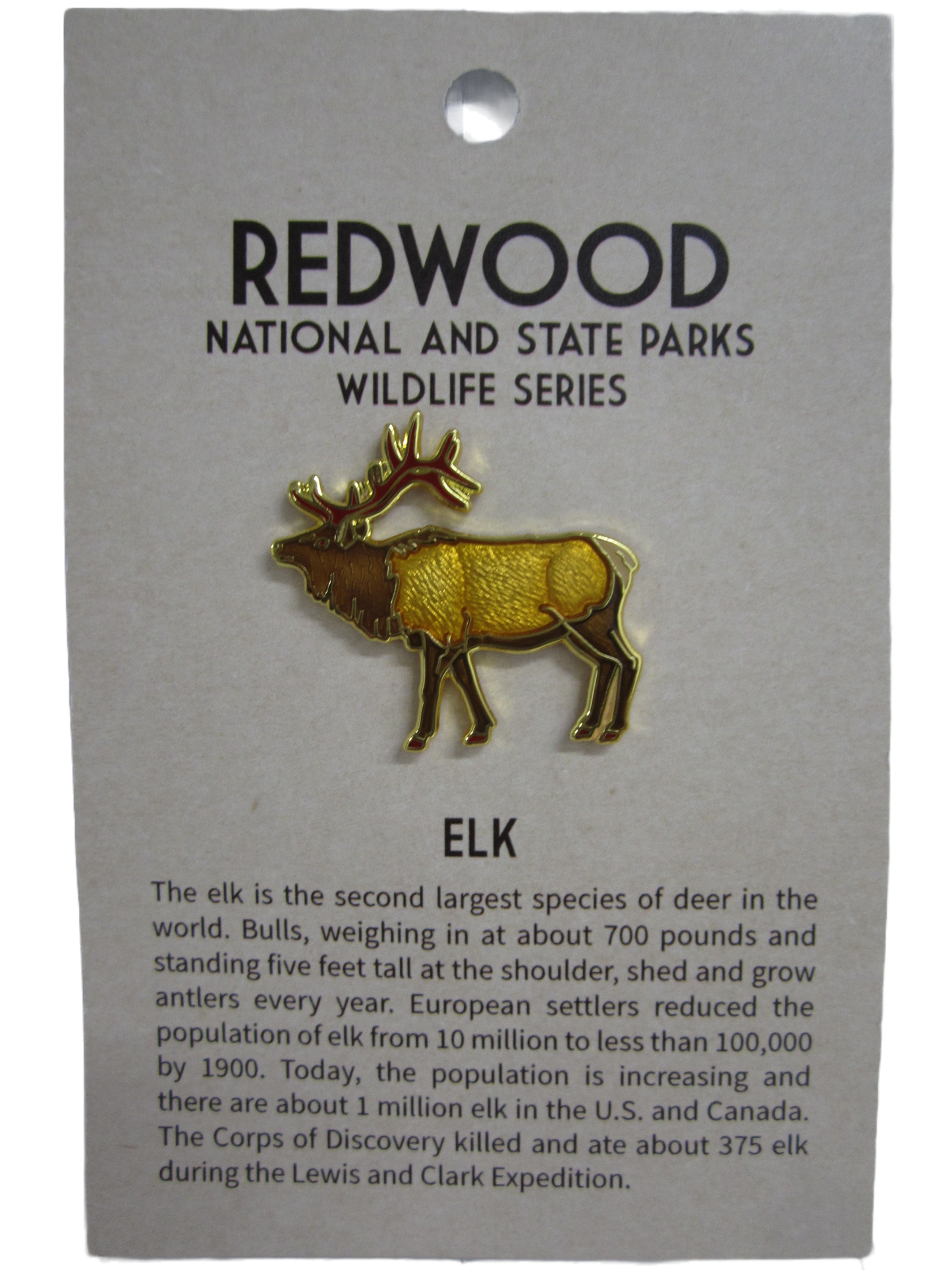 Redwood National & Stgate Parks Wildlife Series Elk Collector's Pin
