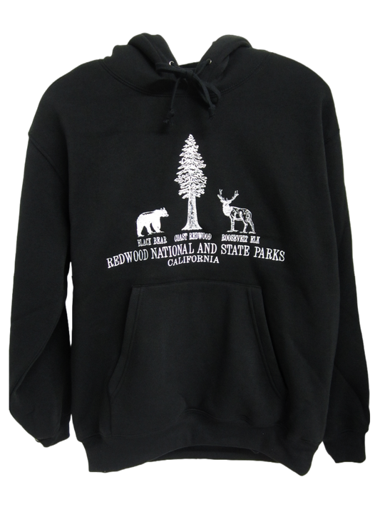 Redwood National and State Parks California Black Hoodie