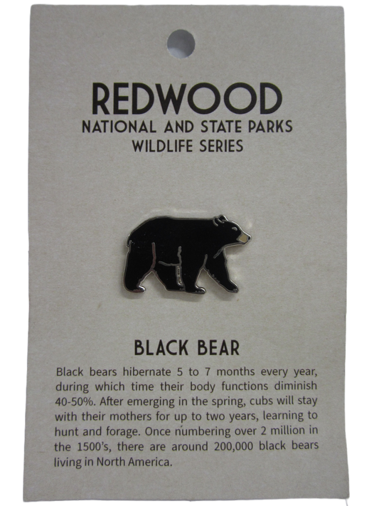 Redwood National & Stgate Parks Wildlife Series Black Bear Collector's Pin