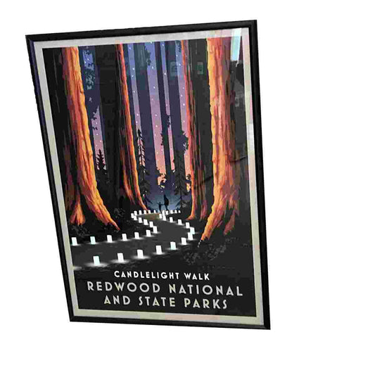Candlelight Walk Redwood National & State Parks Poster