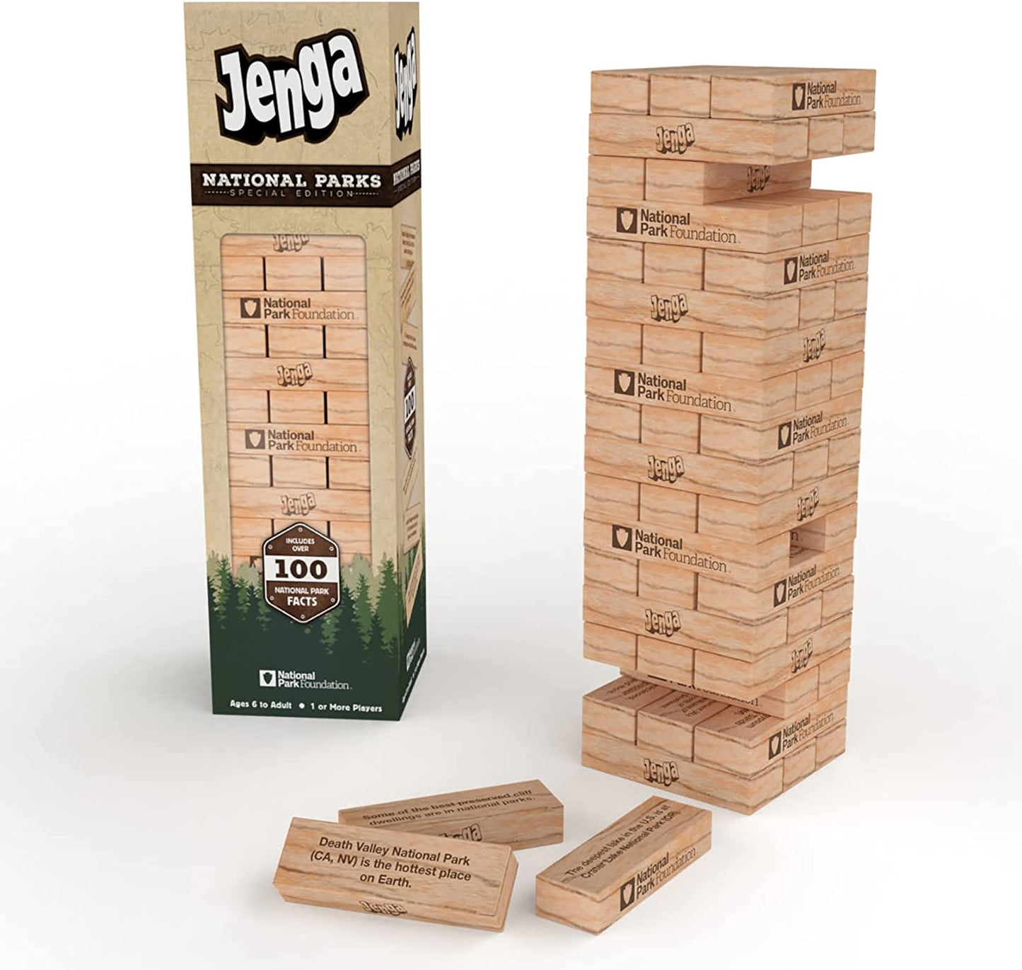 Jenga National Parks Theme Wooden Block Game