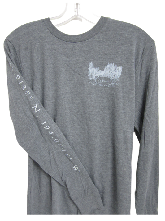Redwood National & State Parks Long Sleeve Map Shirt - Gray