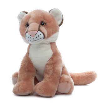 9" Mountain Lion Stuffed Animal Plushie