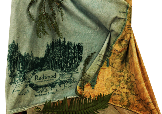 Redwood National & State Parks Map Blanket