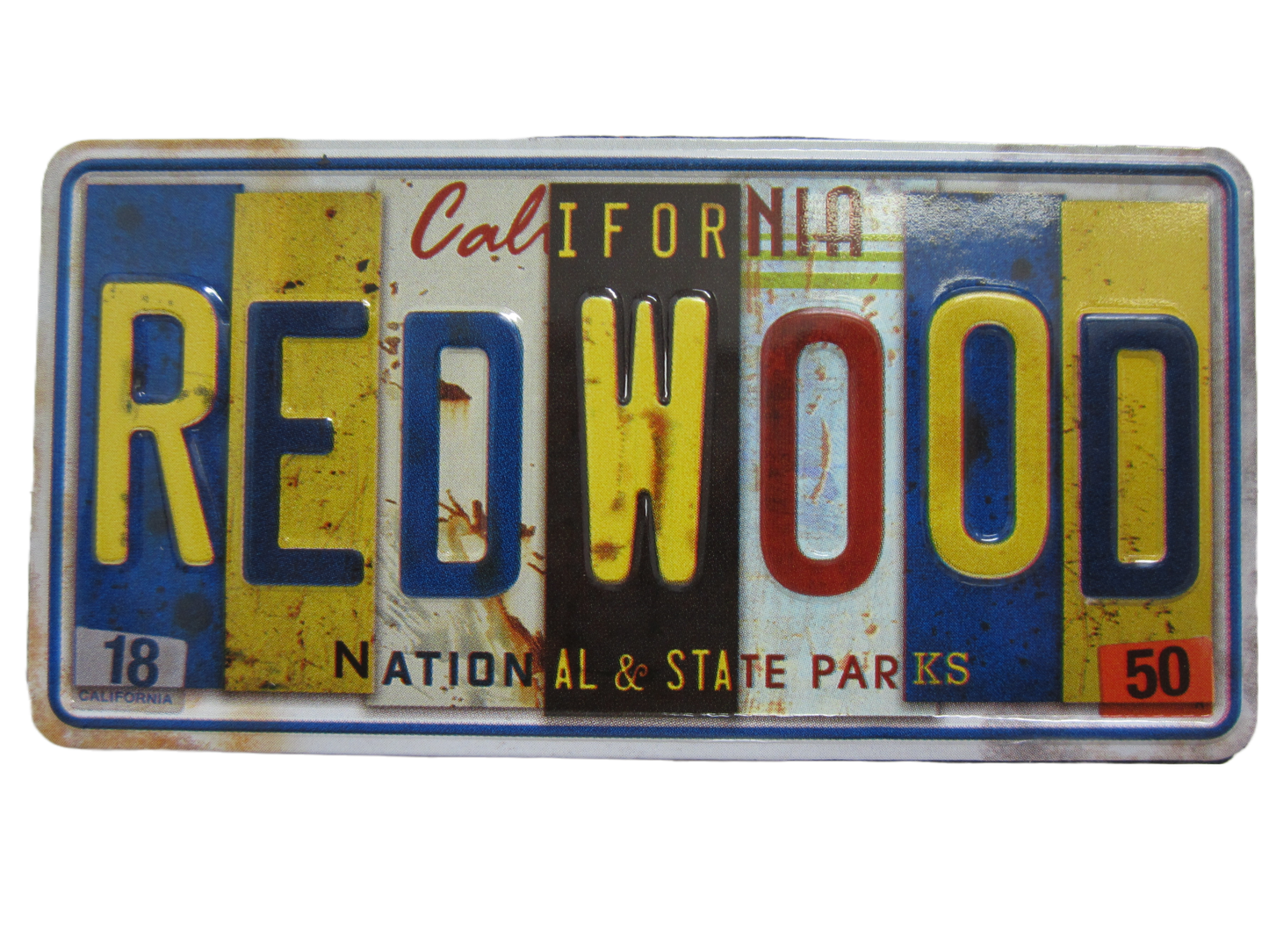 California Redwood National & State Parks Tin License Plate Magnet