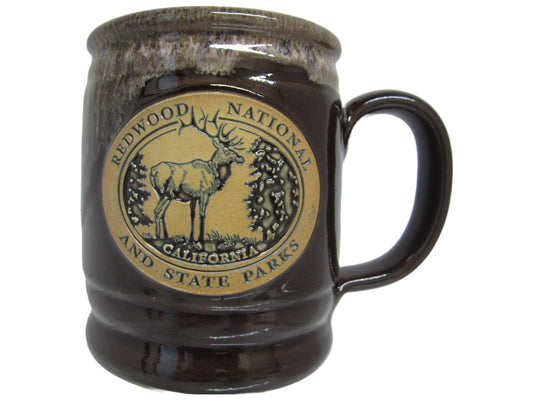 Redwood National & State Parks Lumberjack Elk Brown Mug
